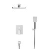 Cezares SLIDER-VDSET-GM SLIDER-VDSET-GM Душевой комплект встраиваемый с изливом (смеситель, верхний душ, ручной душ со шлангом, излив, штуцер с держателем), оружейная сталь
