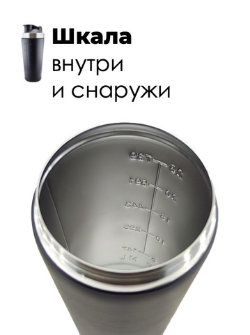 Картинка шейкер Skully ES-PS03 Black-Steel - 7