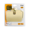 Бумагодержатель с крышкой золото-сатин Fixsen Comfort Gold (FX-87010)