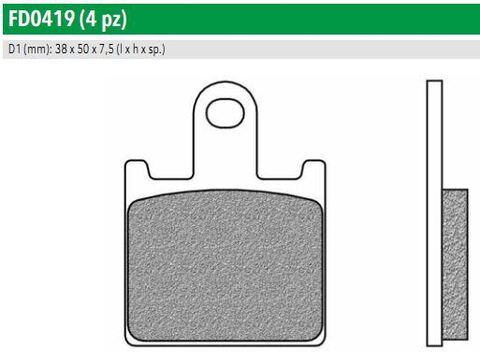 FD0419TS Тормозные колодки дисковые мото ROAD TOURING SINTERED (FDB2220ST)   NEWFREN