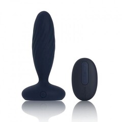 Анальная вибропробка Jordan темно-синяя с поступательными движениями от SVAKOM