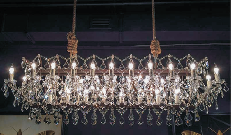 Люстра 19th c. Rococo Iron & Clear Crystal 133см.
