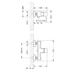 Смеситель для душа Lemark Evitta - LM0503C