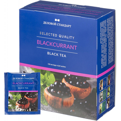 Чай Деловой Стандарт blackcurrant черн. 100 пакx1,8гр/уп