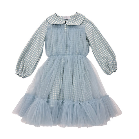 Платье Raspberry Plum (Модель Gingham Blue White Tulle) купить в Babyswag