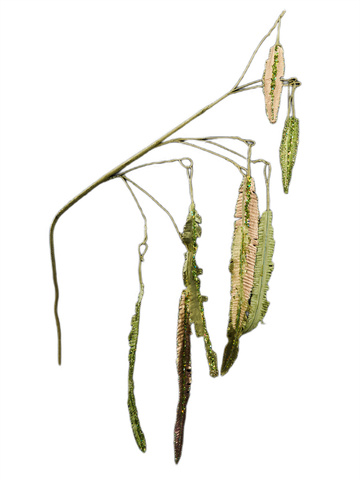 Веточка папортника 13х56см ChristmasDeLuxe зеленая