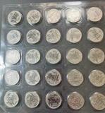 2014 Россия 25 рублей Факел, Сочи 2014, полный блистер 25 монет UNC