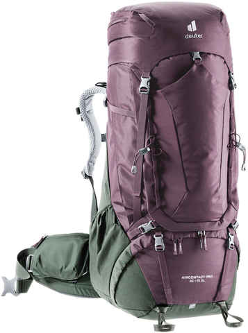 Картинка рюкзак туристический Deuter Aircontact Pro 65+15 SL aubergine-ivy - 1