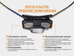 Налобный фонарь Fenix HL32Rg серый