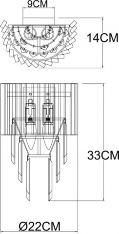 Настенный светильник Arte Lamp MUSCIDA A1004AP-2SI