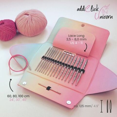 Addi Click Unicorn Lace Long набор спиц
