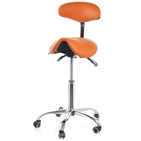 Стул-седло Smartstool S03B со спинкой оранжевый