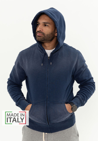 Худи Bowery NYC на молнии однотонное Spray Mood Indigo