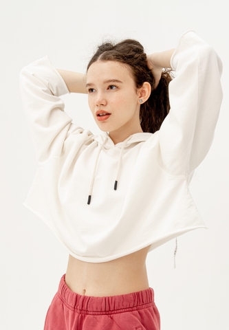 Худи Bowery NYC укороченное оверсайз Off White