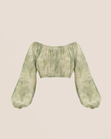 Блуза на резинке Зелёные облака