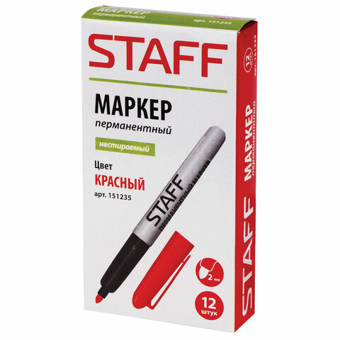 Маркер перманентный (нестираемый) STAFF 