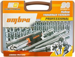 Ombra 911224 Набор головок торцевых с аксессуарами 1/2