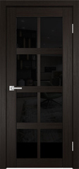 Межкомнатная дверь К-8 / Цвет тон Венге / Остекление "Лакобель черное" / Двери Верда