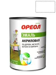 Эмаль универсальная акриловая Ореол глянцевая белая