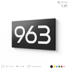 Номер на дверь 963, табличка на дверь для офиса, квартиры, кабинета, аудитории, склада, черная 120х70 мм, Айдентика Технолоджи