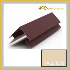 Угол наружный сложный 75мм RALL 1015-Св. слоновая кость 0,45мм 2м