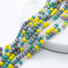 Бусины стекло, цвет микс, размер около 3*4 мм, цена за нить 38 см