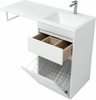 Aquanet 239299 Тумба c раковиной Токио 110 R напольная 1 ящик, б/к цвет белый глянец (239299)