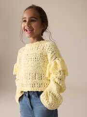 Джемпер вязаный для девочки Next E25-069, Светло-желтый