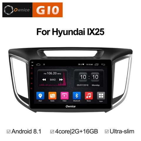 Штатная магнитола на Android 8.1 для Hyundai ix25 Ownice G10 S1701E