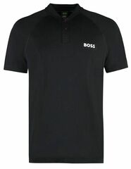 Теннисное поло BOSS x Matteo Berrettini Pariq MB Polo - black