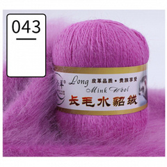 Пряжа "Норка" длинноворсовая, Пух норки-90 % Полиамид-10 %