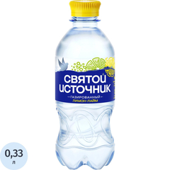 Вода питьевая Святой Источник газированная лайм-лимон 0,33л
