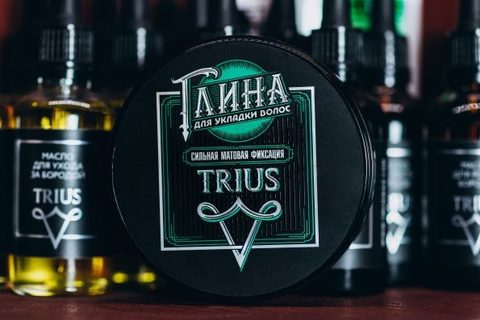 Глина сильной фиксации для укладки волос Trius