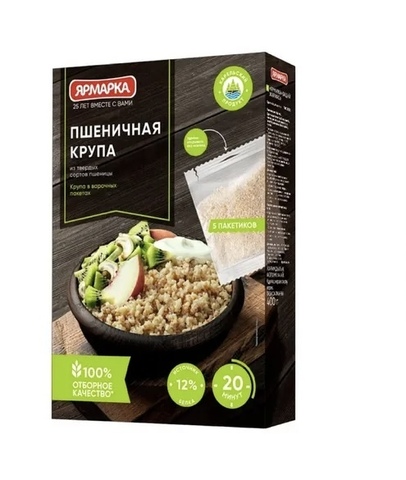 Пшеничная крупа 5 пакетиков Ярмарка 400г