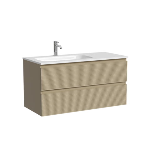 Тумба SANCOS подвесная Folk 2я левая цв. Cappuccino, FL100LCP