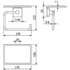Kludi 2597139 Kludi 25 971 39 VELA S держатель бумаги, с полкой, черный матовый