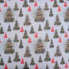 Упаковочная бумага глянцевая, «Сказочный лес», 0,7*1 м, 5 листов