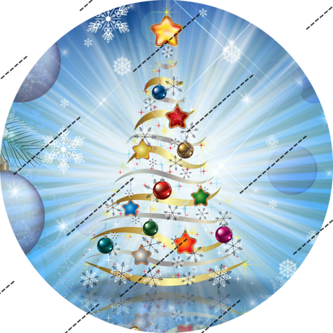 Печать на вафельной бумаге, С Новым Годом 25