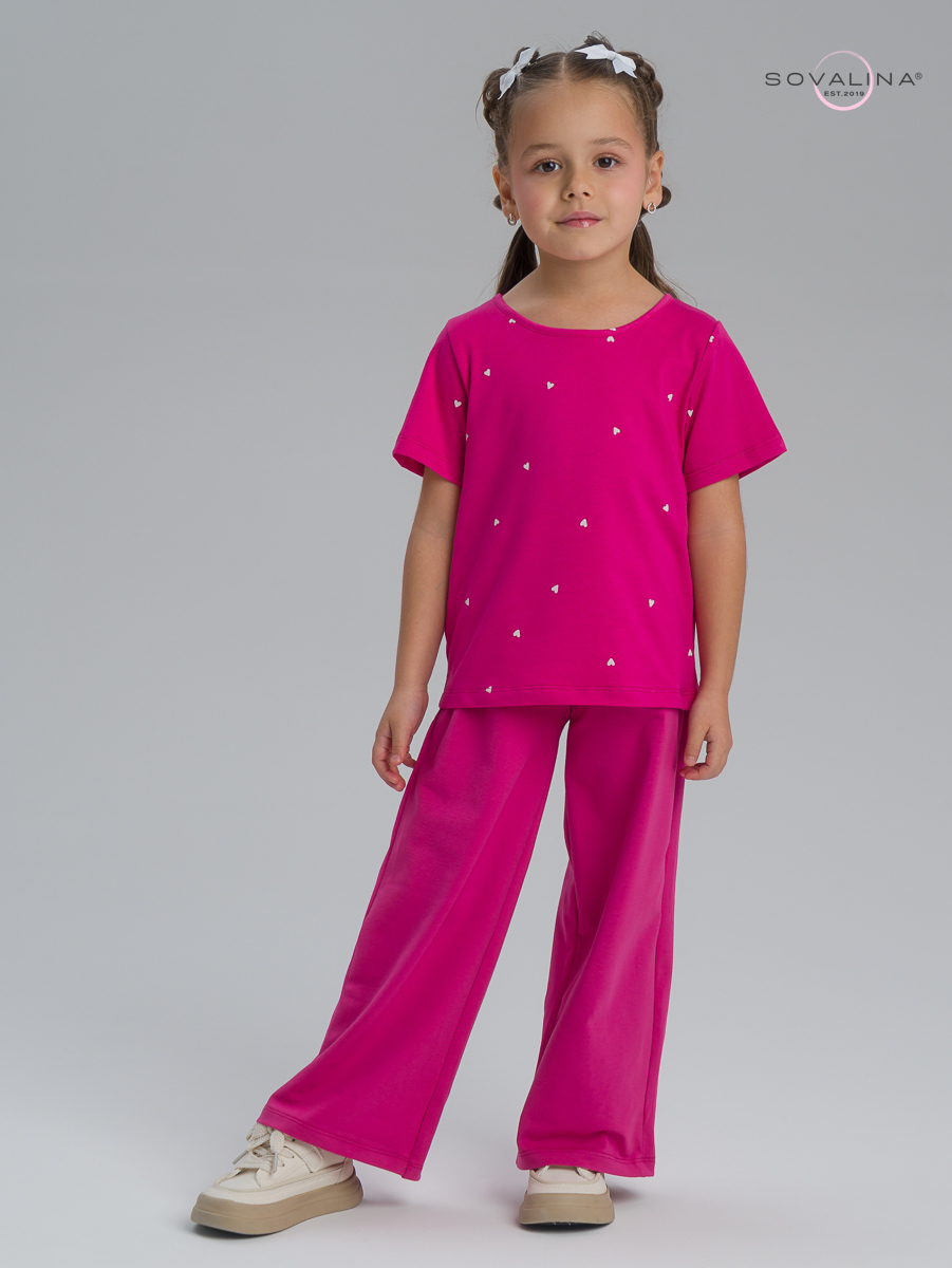 Костюм Лето сердечки барби-фуксия