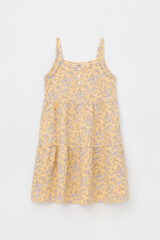 сарафан  для девочки  КР 5796/светлая мимоза,полевые цветы к482