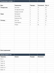 Планировщик тренировок — main