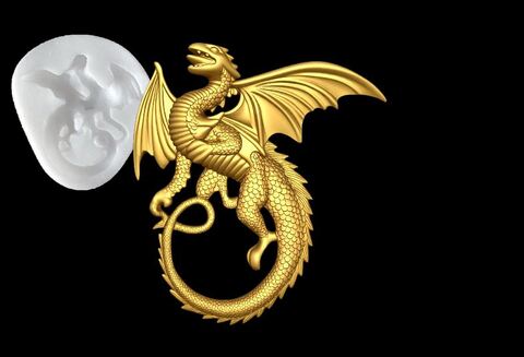 Силиконовый молд Дракон мини