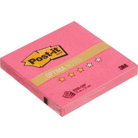 Стикеры Z-сложения Post-it 76х76 мм неоновые розовые для диспенсера (1 блок, 100 листов)