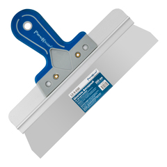 12-9-030 Шпатель фасадный прямой, нержавеющая сталь 0,6мм, двухкомпонентная литая рукоятка, 300мм (РемоКолор)