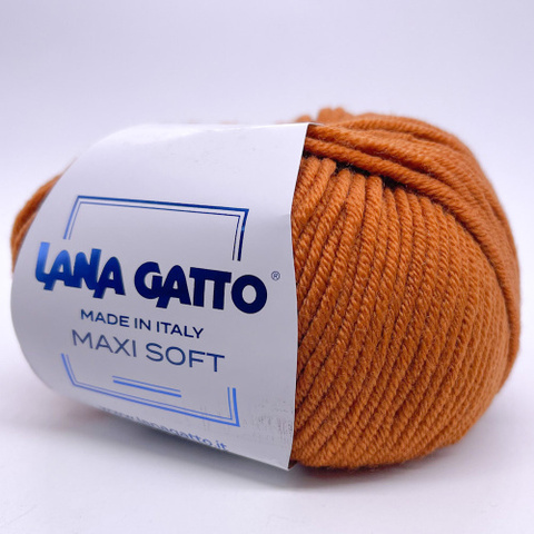 Пряжа Lana Gatto Maxi Soft 14198 темная горчица