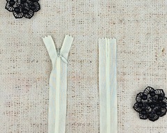 Молния спираль потайная Т3, 75 см, молочный