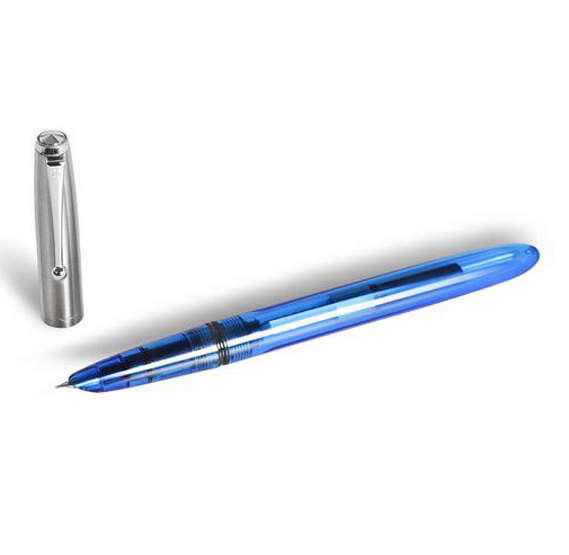 Перьевая ручка Jinhao 51A, Китай. Корпус из прозрачного пластика, перо закрытое EF (0.38 мм), заправка поршнем