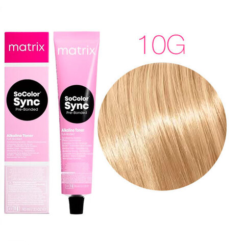 Matrix SoColor Sync Pre-Bonded 10G очень-очень светлый блондин золотистый, тонирующая краска для волос без аммиака с бондером