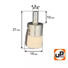 Фильтр топливный UNITED PARTS для бензопил 25-52 куб.см. ф15 мм (90-1277)