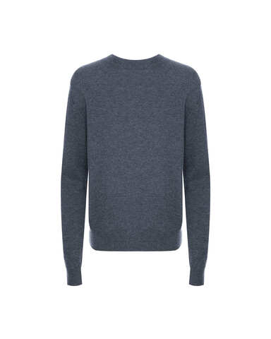 Джемпер из шерсти и кашемира темно-серый